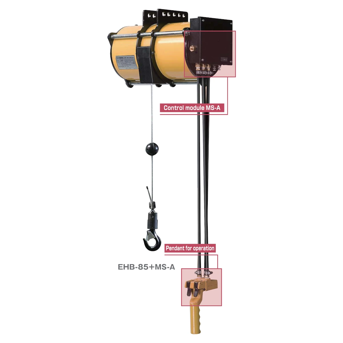 ENDO EHB balancues pneumatik ATEX me litar çeliku 1,9 m