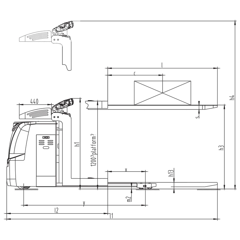 Mbledhës elektrik porosish NKV10/NKV12, 1000-1200 kg – pamje 4