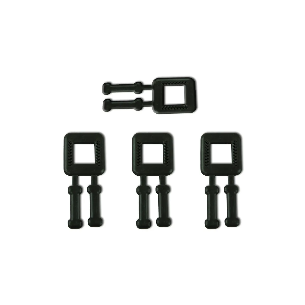 Kapëse plastike të zeza për rripa ambalazhimi PP (BUCKLES-4P), 12 mm