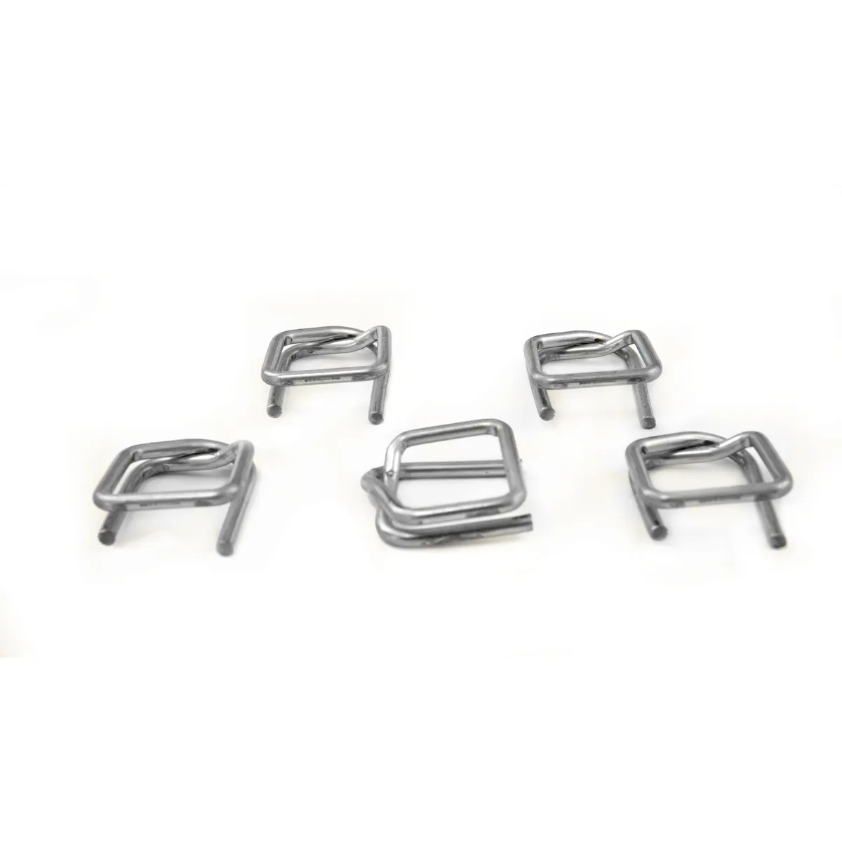 Kapëse prej teli të galvanizuar për shirit paketimi prej poliesteri (BUCKLES-13G) 13 mm