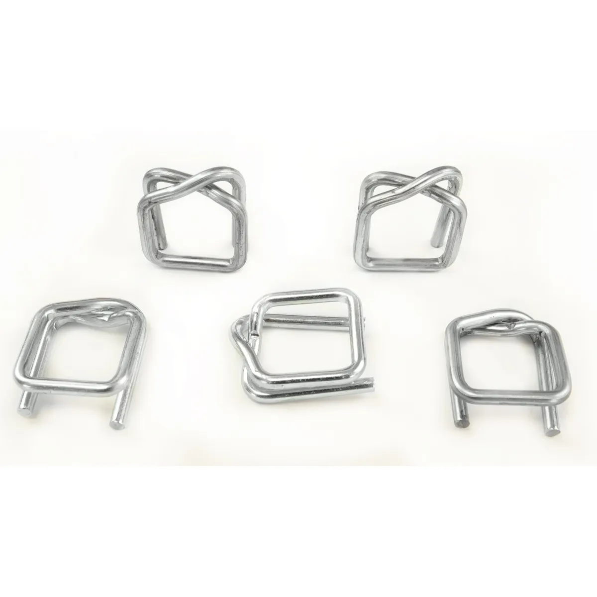 Kapëse të galvanizuara për shirit ambalazhimi prej poliesteri (BUCKLES-19G), 19 mm