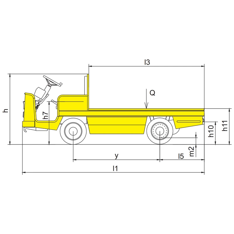 Karrocë elektrike me platformë VEV20/VEV25/VEV30, 2000–3000 kg – pamja 2