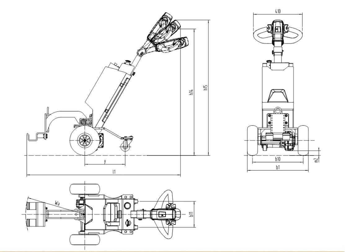 Traktor tërheqës elektrik VEV10H-Li 1000 kg – pamja 10