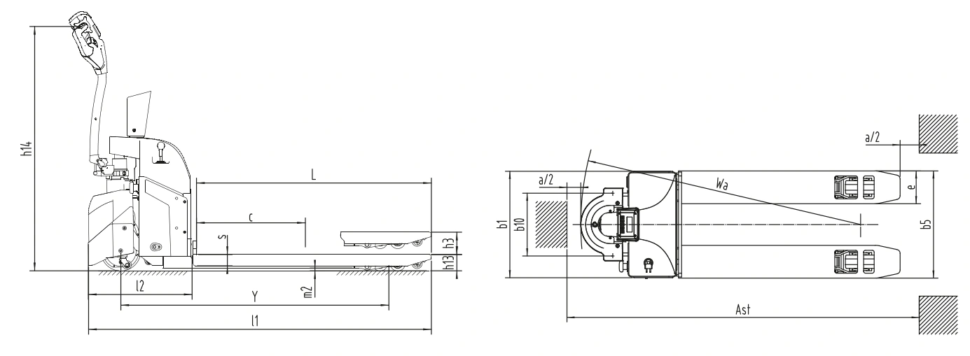 Pamje e transpaletës elektrike me peshore CBD15W-EC/CBD20W-EC